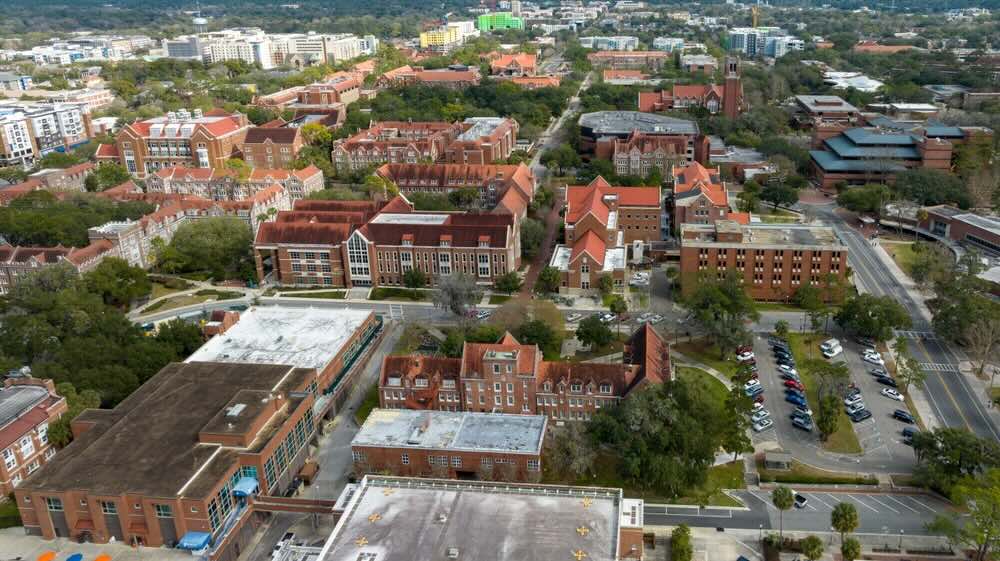 Vista aerea de la ciudad de Gainesville